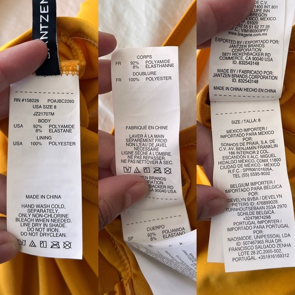 NWOT Jantzen Mustard Yellow Elegantly Draped One-Piece Swimsuit 8 - Picture 13 of 15